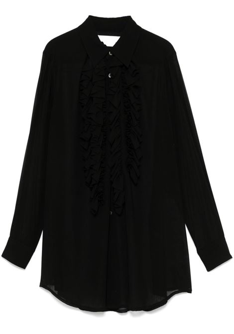 Blusa con ruches in nero Comme Des Garcons - donna